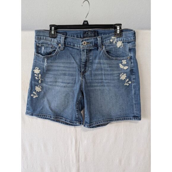 Lucky Brand Pants - Lucky Brand The Roll Up Denim Shorts Butterfly Embroidery Women's Size 6/28